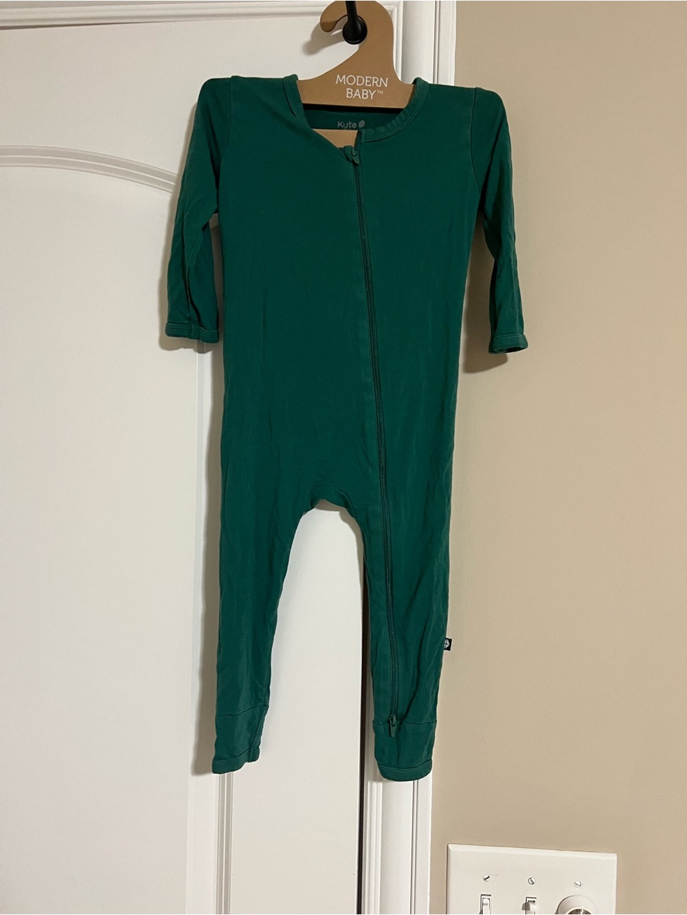 Green Zippered Kids One-Piece kyte baby